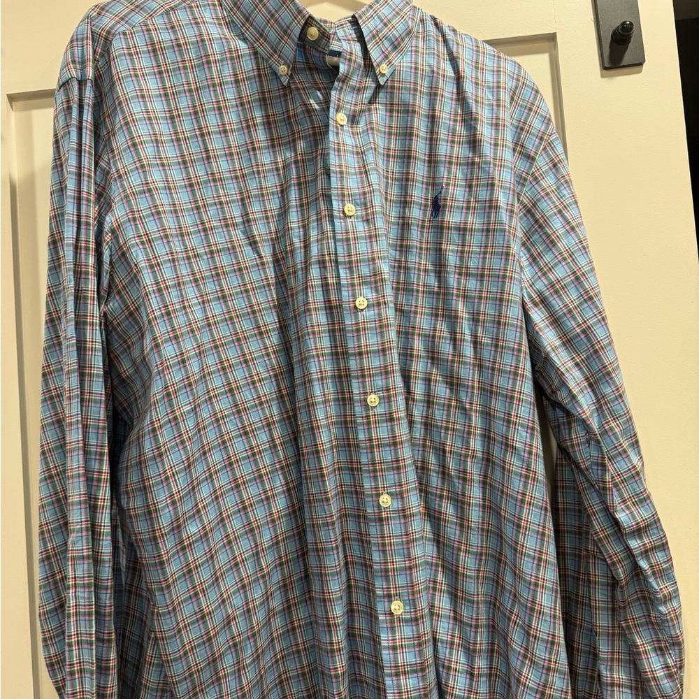 Ralph Lauren Polo Men's Blue Plaid Shirt